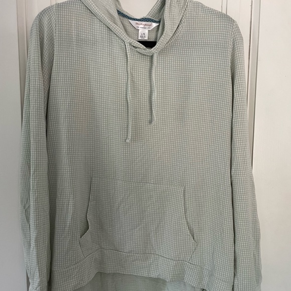 Weatherproof Tops - Weatherproof Women's Light Green Gingham Hoodie